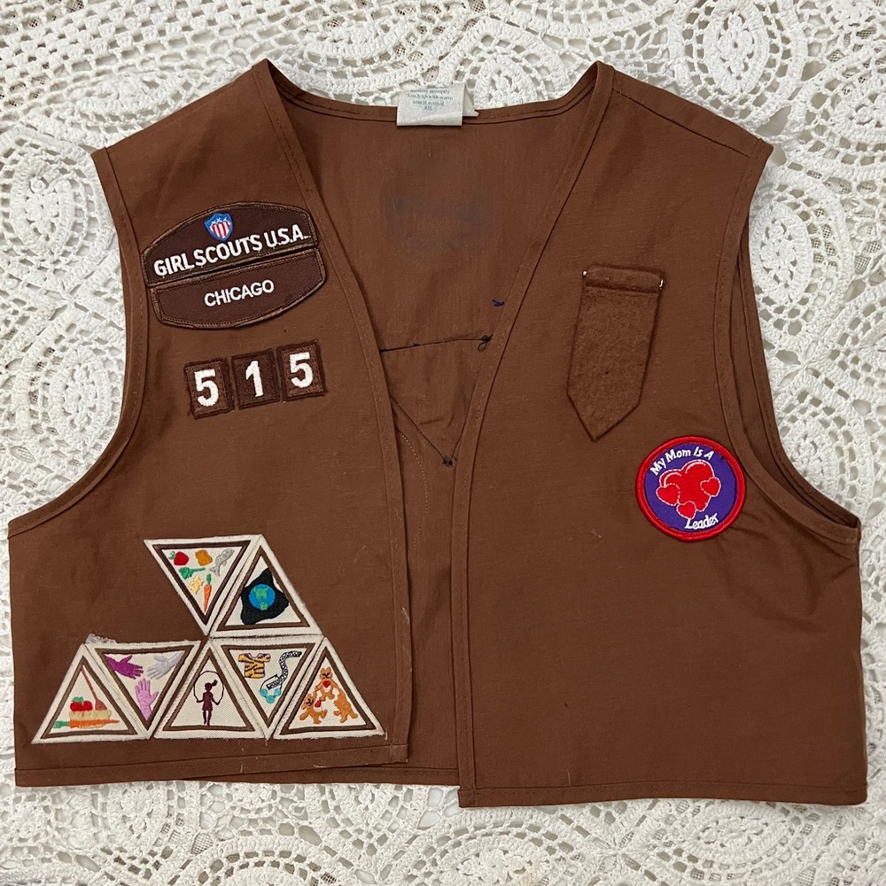 Girl Scout vest missing patches
